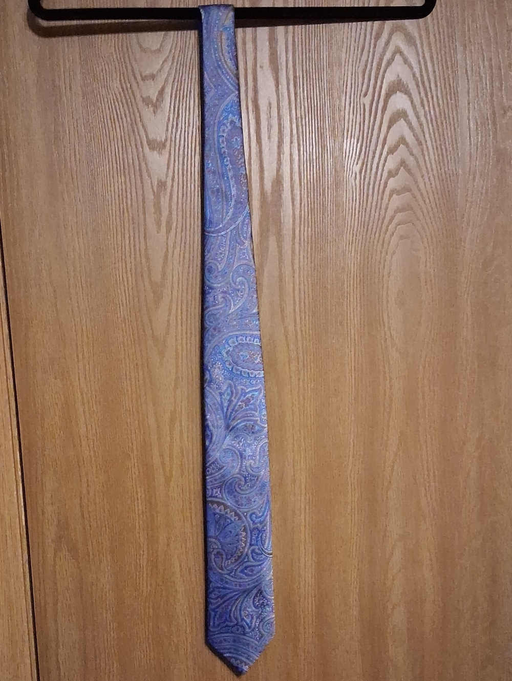 NWOT David Donahue Blue And Gold Paisley Silk Tie